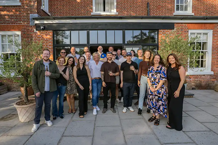Group of people on the terrace